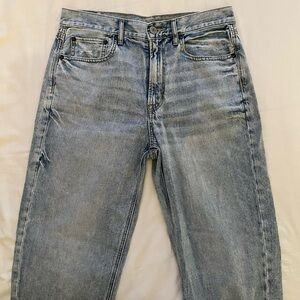American Eagle light wash mom jeans